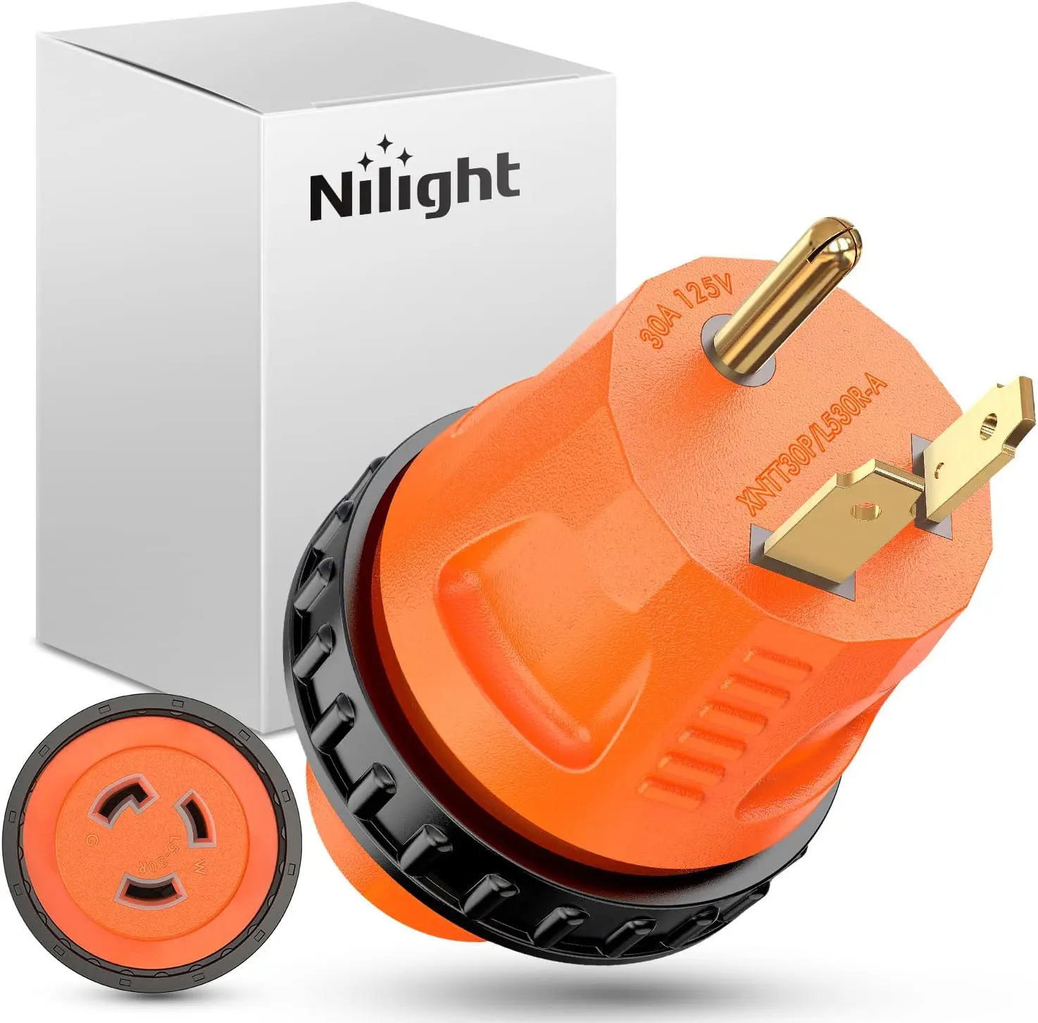 Nilight 30A Twist-Locking RV Power Adapter - TT-30P Male Plug to L5-30R Female Receptacle, Heat-Safe Housing, Generator & Camper Shore Power Converter | Nilight Store, Socket Adapters, 30 Amp To 30 Amp Rv Locking Power Adapter