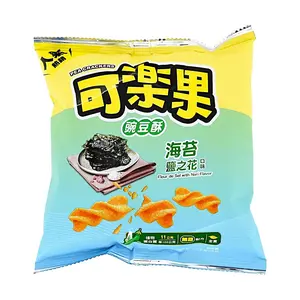 LIANHWA Taiwan Kuai Kuae Pea Crisps Sea Salt & Flower Flavor 48g - Crunchy Snack for Parties & On-the-Go