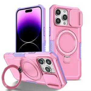360 °   Ring Holder Design Phone Case with Lens Protector, Lightweight Case, Durable Phone Protective Cover, Phone Accessories Compatible with iPhone, Casing compatible with iPhone 17 16 15 14 13 12 11 X XS XR Pro Max Plus Air