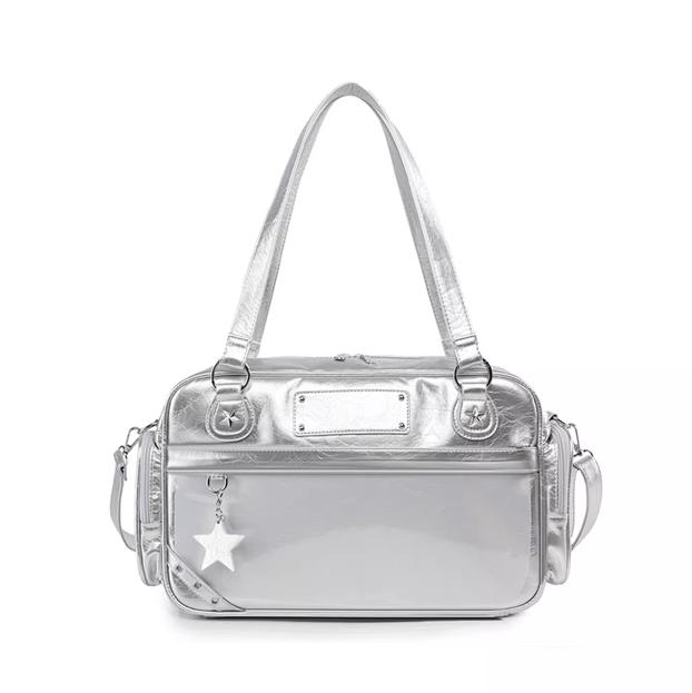 Multi-Color Glossy Ita Bag with Detachable Strap, Retro Sweet Style Anime Collectible Bag, Harajuku Streetwear Handbag for Anime Girls, Outdoor Daily Commute Bag