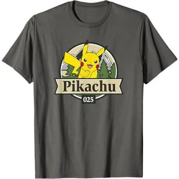 Pokémon 025 Pikachu Outdoors Adventure Forest Landscape T-Shirt