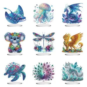 DIY Acrylic Special Shape Animals Diamond Painting Decorations for Home Office Decor