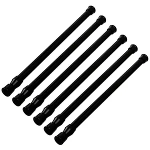 20 Furniture Categories: 6 Black High Carbon Steel Telescopic Rods for Bath Curtain, Clothes Drying Rod, No Installation, Hole Punching, Door Curtain Support Length 11.81-19.69inch, Diameter 0.51inch, Thin PE Bag Packa