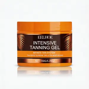 EELHOE Intensive Tanning Gel, Carrot & Walnut Seed Oil Natural Bronze, Calendula Soothing + Coconut Deep Hydration, Vitamin E Protection, Lightweight Non-Greasy Fast Absorbing for All Skin Hydrating Greasy Tanning Gel sun tan