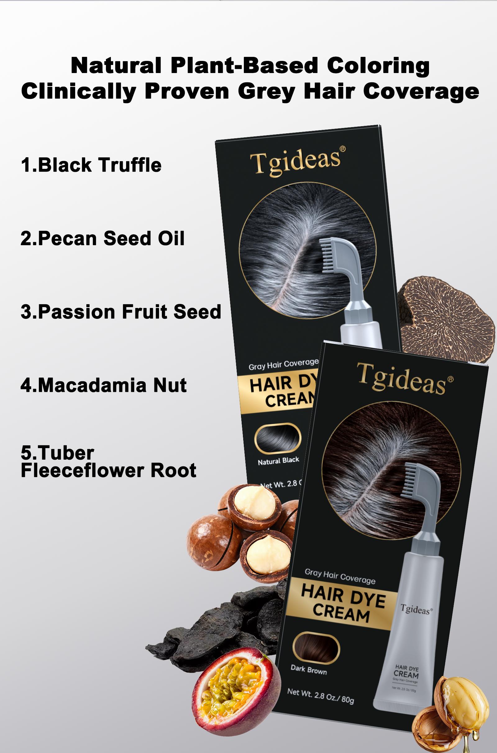 Tgideas Hair Dye Comb / Hair Dye Cream — Portable Home Uset, triple treatment, contains hyaluronic acid, 100% coverage of gray hair, available in black and brown, 1 box (includes hair dyeing tools). #SummerWins #DealsForYouDays Tgideas Hair Dye Comb / Hair Dye Cream — Portable Home Uset, triple treatment, contains hyaluronic acid, 100% coverage of gray hair, available in black and brown, 1 box (includes hair dyeing tools). #SummerWins #DealsForYouDays
