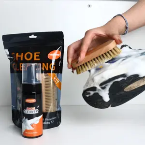 Shoe Cleaning Kit, Shoe Cleaner, 5.07 Oz Liquid Foam, No Water Needed, Quick Clean for Tennis Shoes, Running Shoes, Suede & PU Leather, Includes Towel & Brush