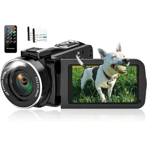 2.7K 48MP 30 FPS Camcorder Video Camera Digital Camera 16X Digital Zoom 3.0'' Flip Screen YouTube Vlogging Camera with Remote Control and 2