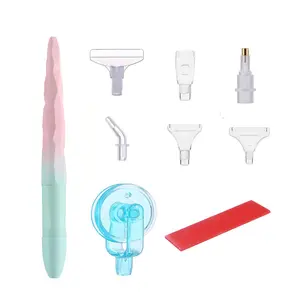 Diamond Art Painting Accessory Dot Drill Pen, 1 Set Random Color Dot Drill Glue Roller, Portable Diamond Moasic Tool Combination Set, Diamond Art Tools