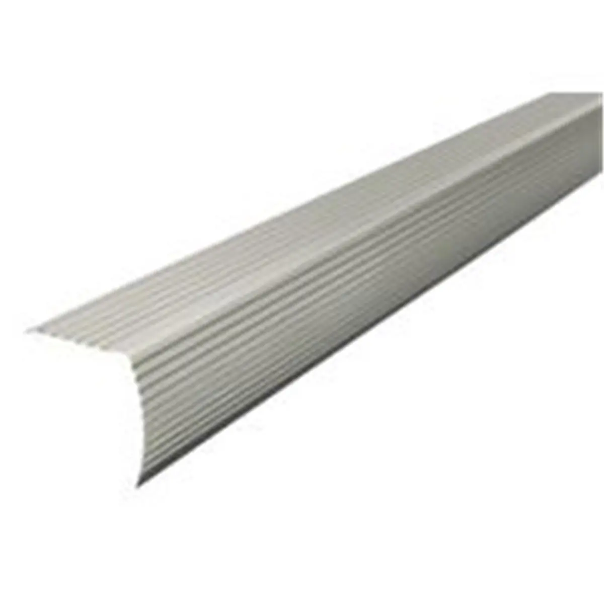 M-D Building Products 72 in. Satin Silver Fluted Stair Edging - Self-Adhesive 3m Technology, Clean Cut Peel, 4-Step Peel-and-Stick App, Fluted Edge, Silver Hardware