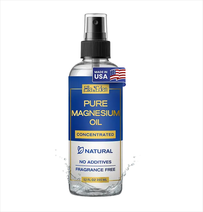 Ella & Eden Pure Magnesium Oil Spray - 12oz Topical Magnesium for Feet, Sleep, Muscle Relaxation, Leg Cramps - Natural, No Additives - Made in USA