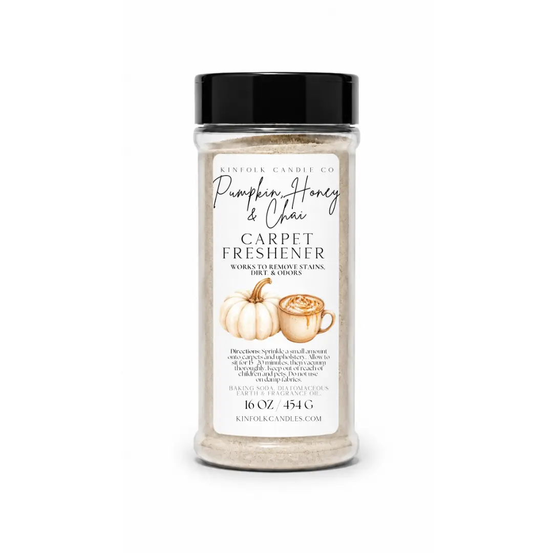 Luxury Fall Carpet Freshener – Pumpkin Chai, Cozy Autumn Scents, Odor Eliminator, Strong Scented Powder for Rugs & Homes Deodorizer Fragrance