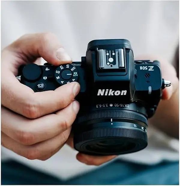 Nikon Z50 II Mirrorless Camera with 16-50mm Lens, USB Compatibility, Rechargeable Batteries, Headphone Jack, Time Lapse Function, Touchscreen Display