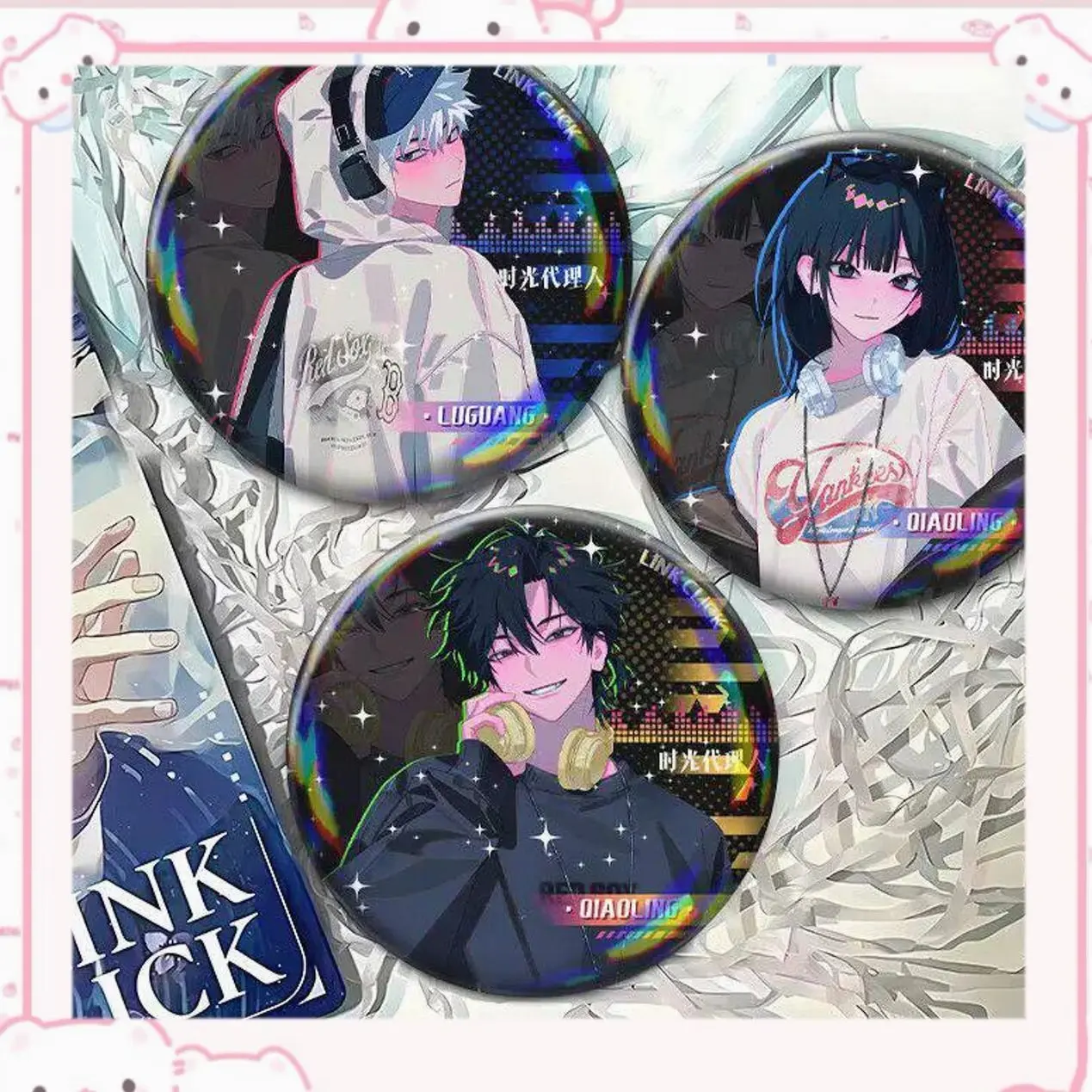 3 ops (not combo 3) Link Click Pin Button Merch  – Collectible Fan Art Pins,Fan-gift