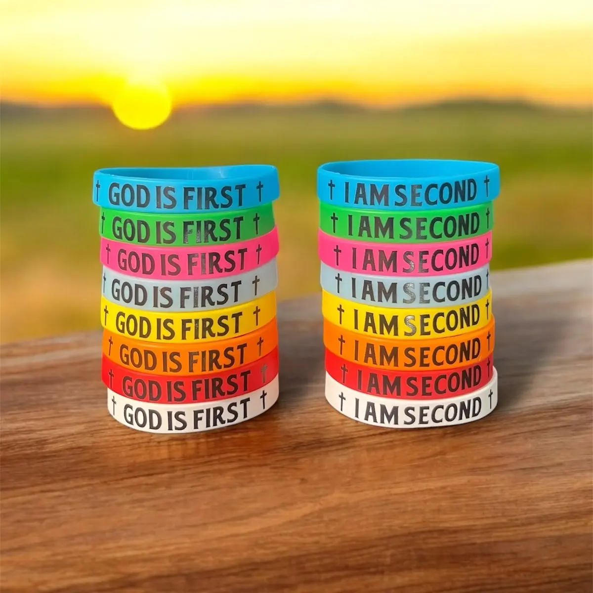 God Is First | I Am Second Wirstbands - Reminder of Humility, Spiritual Awareness, and Prioritizing Faith