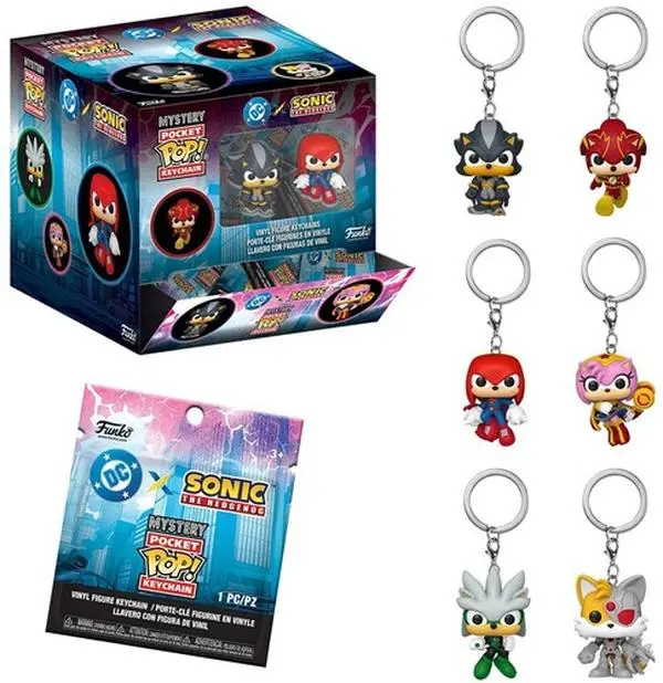 Funko POP! Keychain: Justice League of America & Sonic (JLA) (One Random POP! Keychain Per Purchase)  [COLLECTIBLES] Blind Packaging , Keychain, Vinyl figurine/statue, Collectible