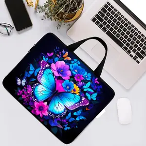 15 Inch Butterfly Laptop Case, Soft Surface Protective Cover, Computer Protection, Tablet Box, Commuter Briefcase, File Storage Bag, Ideal Gift, Laptop Sleeve