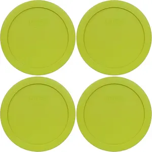 Pyrex 7201-PC 4-Cup Edamame Green Plastic Storage Lid - Non-Porous, BPA-Free, Made in USA, Food Cover for 4 Cups Containers Kitchen