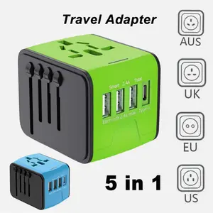 Multi functional conversion plug universal travel international all-in-one USB C wall charging power plug