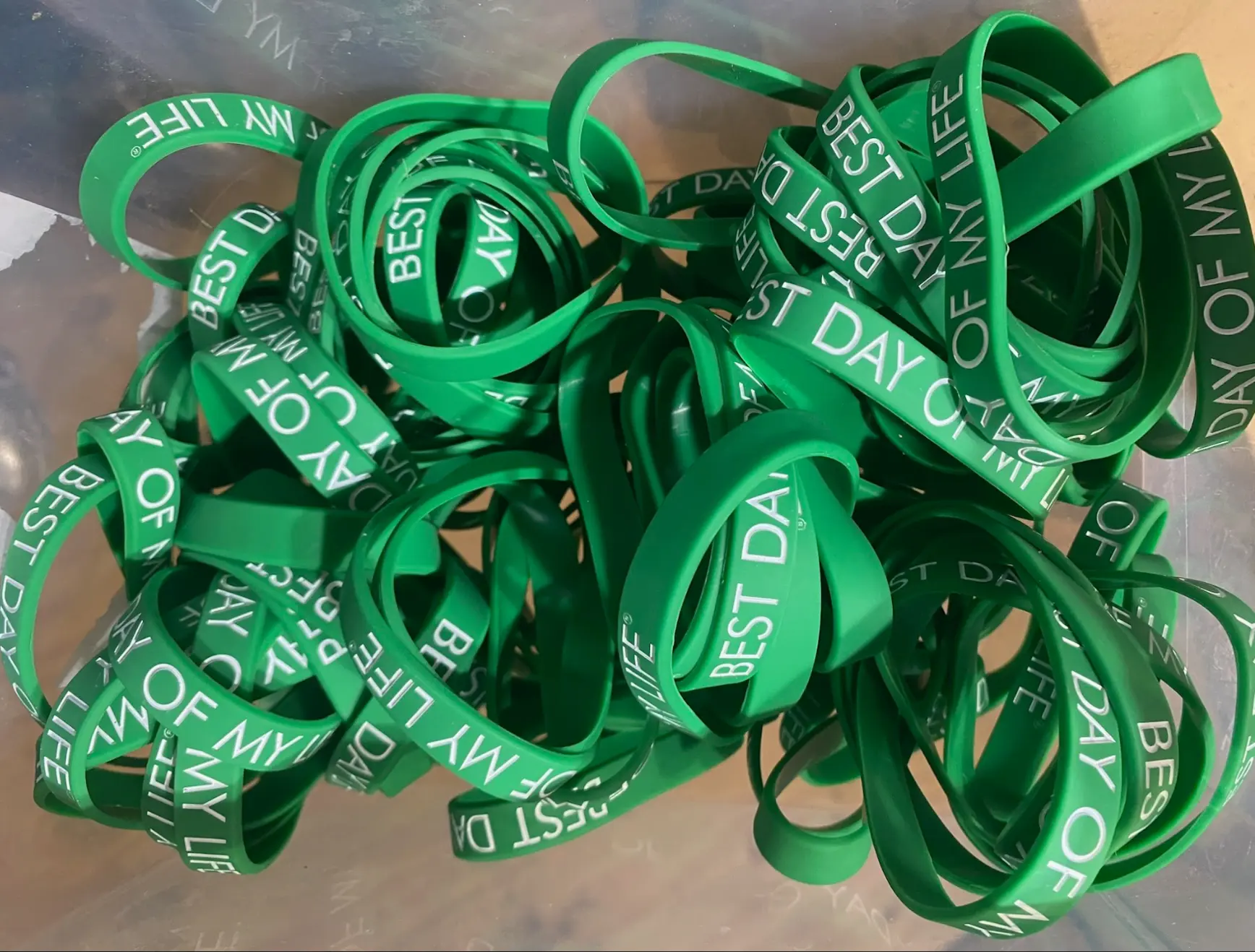 Rubber Bracelet - Best Day Of My Life Green Wristband for T-Shirts Hoodies & Tank Tops Unisex Accessory