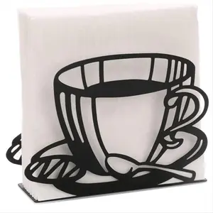 Napkin Holder: Freestanding Tissue Dispenser/Holder, Table Napkin Holder for Home Kitchen Picnic Party (Coffee Cup)