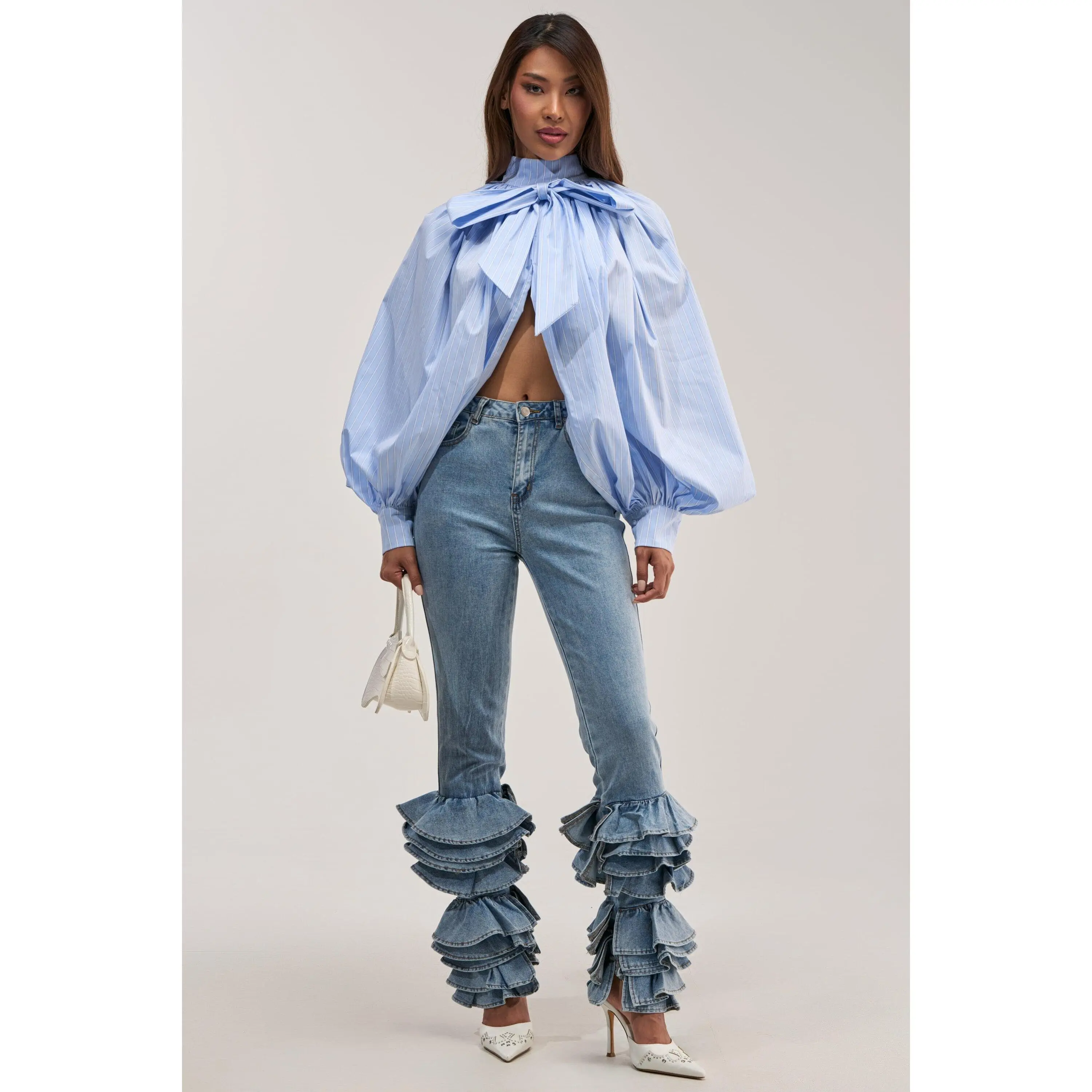 NOT ENOUGH RUFFLE DENIM
