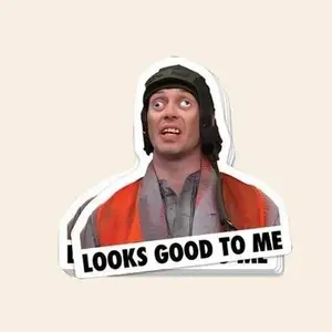 Looks Good To Me Meme Sticker, Hard Hat Sticker, Blue Collar Sticker, Construction Sticker, Hard hat stickers, lunchbox sticker, Journeyman sticker, 409 carpenters, working class, carpenters stickers, union stickers