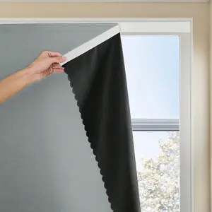 100% Blackout Curtains for Bedroom, Portable Window Blinds, No Drill Window Shades & Blackout Blinds with Stickers for Baby Nursery, Travel, Dorm Room, Blackout Window Cover