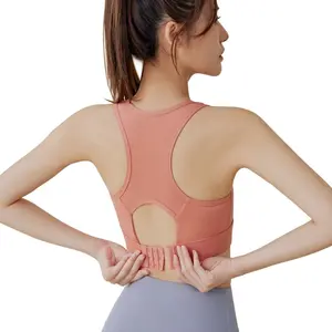ZUNKOU QJB New Women's Adjustable Button Backless Running Fitness Yoga High-Intensity Sports Bra bra binder brasier  sincostura have  bra tank top tummy control deep  v  neckline newskims sculpt  touch  waist  trainer buttery  soft  bra recovery  bra