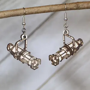 Theater Light Earrings Wooden | Stage Spotlight Dangle Jewelry
