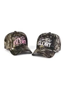 Vintage Camo Baseball Cap, Glory Embroidery, Street Style Women's Snapback Hat, Cool Unisex Daily Wear, Fashionable Headwear, Camouflage Snapback Hat