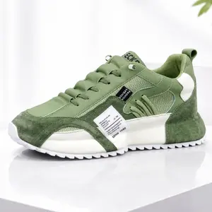 Men's Lace Up Slip On Loafers Shoes Round Toe Stitching Casual Mesh Breathable Low Top Comfortable Fashion Sneakers Outdoor Walking Shoes for Men