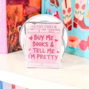 Cute Buy Me Books Quote Magsafe Phone Grip – Pink Magnetic Pop Socket Kickstand