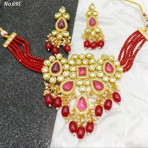 Monalisa stones Ruby kundan set