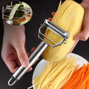 Stainless Steel Vegetable Peeling Peeler, 1 Piece Multifunctional Manual Vegetable Fruit Grater, Kitchen Gadgets for Home Dining Room Picnic, Utensils