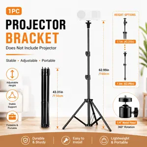 Stable, Adjustable, Portable, Durable Laptop Tripod Stand, Flexible Neck Phone Holder, Aluminum Projector Mount, Ideal for Office, Home, Stage, Studio, Dj Equipment