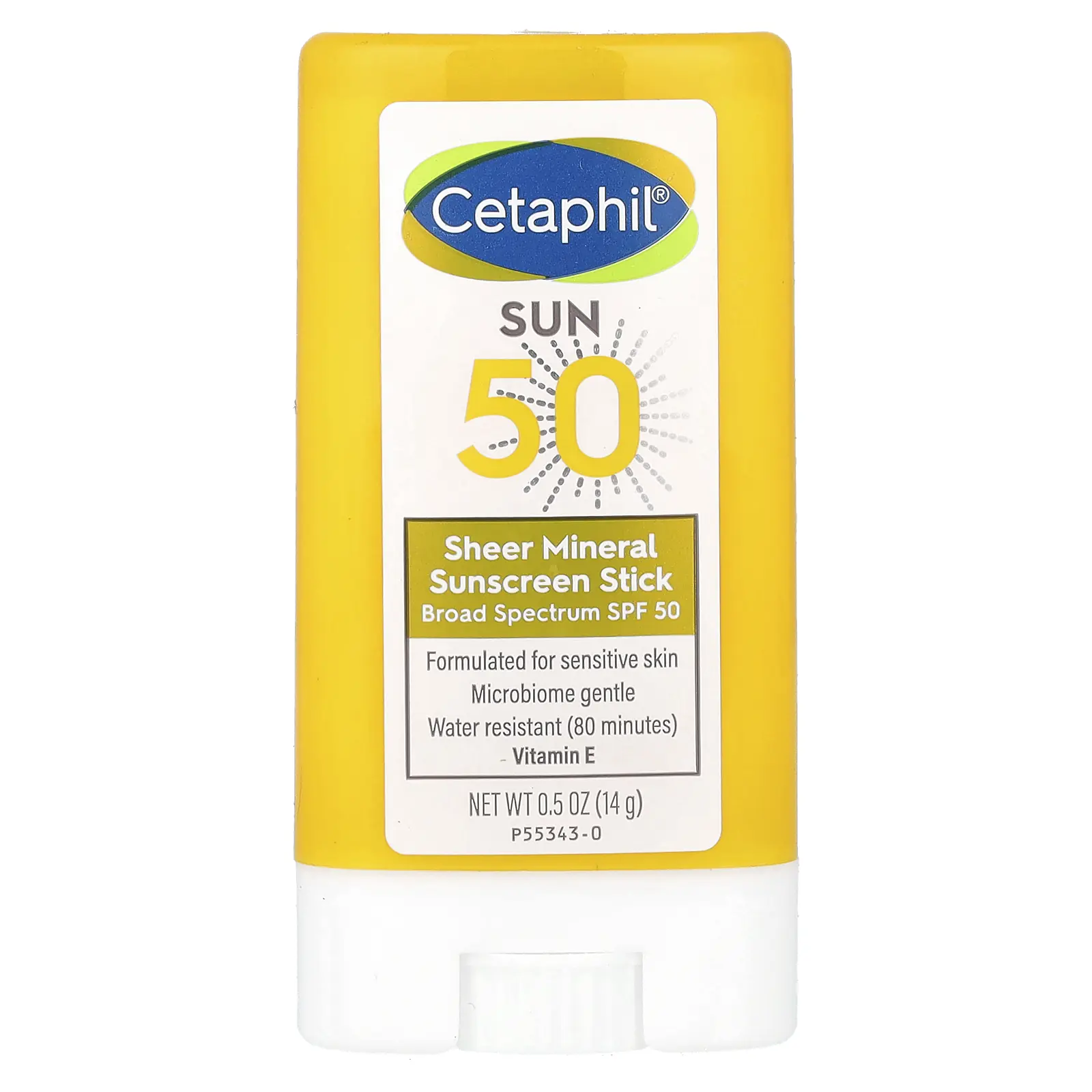 Cetaphil Sheer Mineral Sunscreen Stick, SPF 50, 0.5 oz (14 g) | HSA/FSA Eligible