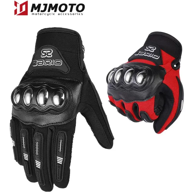 Motorcycle riding gloves, breathable racing gloves, with strong anti slip grip and sturdy finger joint protection design, rider riding gloves, touch screen motorcycle riding gloves, unisex summer mountain bike, motorcycle gloves