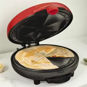 Taco Tuesday Deluxe 8-Inch 6-Wedge Electric Quesadilla Maker with Extra Stuffing Latch