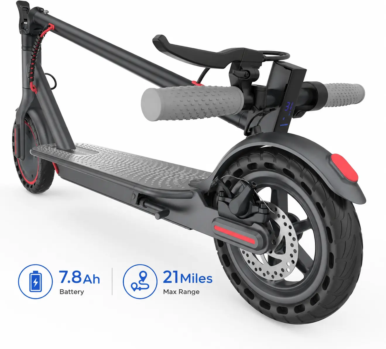 Adult Portable Foldable High Speed Electric Scooter, 350W Motor, 7.8Ah Large Battery, 8.5" Tires, Smart APP Control, Up to 21 mi Range & 19MPH Top Speed, Lightweight E-Scooter for Sports & Outdoor Fitness, High Speed Scooter