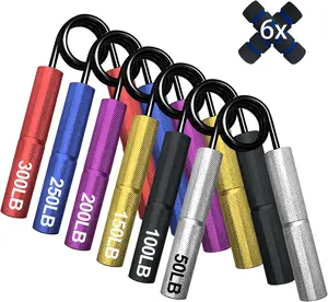 Grip Strength Trainer Set,50-300Lb Hand Grip Strengthener,Hand Forearm Strengthener 6 Pack, Workout Equipment,Strength Training Exercisefor Hand Arm Forearm Wrist Finger MVOVUIL