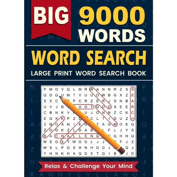 Adult Large Print Word Search Puzzle Book - 225 Puzzle Games for Fun, Relaxation (Activity Book for Adults), Puzzle Game