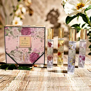 Women's Perfume 4Counts Set - LongLasting Fragrance for Valentine's Day, Christmas, Mother's Day, Light Fragrance, Unique Charm for Daily Life - Rose,Lily,Cherry blossom,Vanilla - 20ml*4