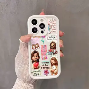 Unique Jesus Collage Tpu Phone Case Featuring A Thickened Soft Tpu Back And Raised Camera Step Design Blending Cloud-Like Comfort With Reliable Lens Protection For iPhone 17 16 15 14 13 12 11 X XS