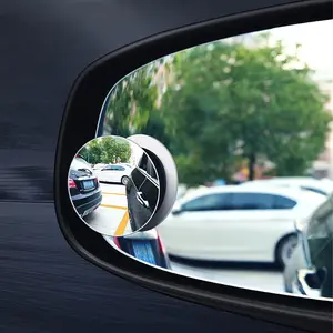 2pcs Wide Angle Car Blind Spot Mirror, 1.9 inch Circular Frameless Anti Glare Convex Lens with 360 Degree Adjustment Angleo round hd glass convex