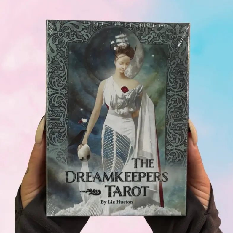 Dreamkeepers Tarot by Liz Huston - A Mystical Card Deck Featuring an Enchanting Illustration of a Woman in a White Gown