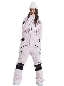 YEEFINE Women and Men's Ski Suits One Piece Jumpsuit Winter Outdoor Waterproof Warm Snowsuits
