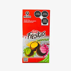 Nestle Freskas Bite-Sized Candies with Puffed Caramel Balls Infused with Pineapple Lime or Strawberry Flavors Wrapped in Chocolate