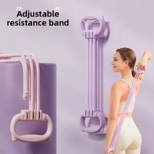 8-character tension device Women's open back elastic belt tension rope Household fitness yoga stretching and stretching back training artifact