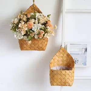 Aesthetic Nordic Woven Hanging Basket  Boho Wall Decor for Plants & Flowers | Minimalist Home Refresh & Scandi-Style Hanging Planter