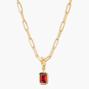 Mackenzie Birthstone Necklace in Gold or Silver